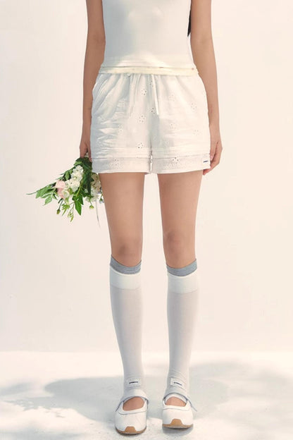 Cozy Embroidered Summer Shorts