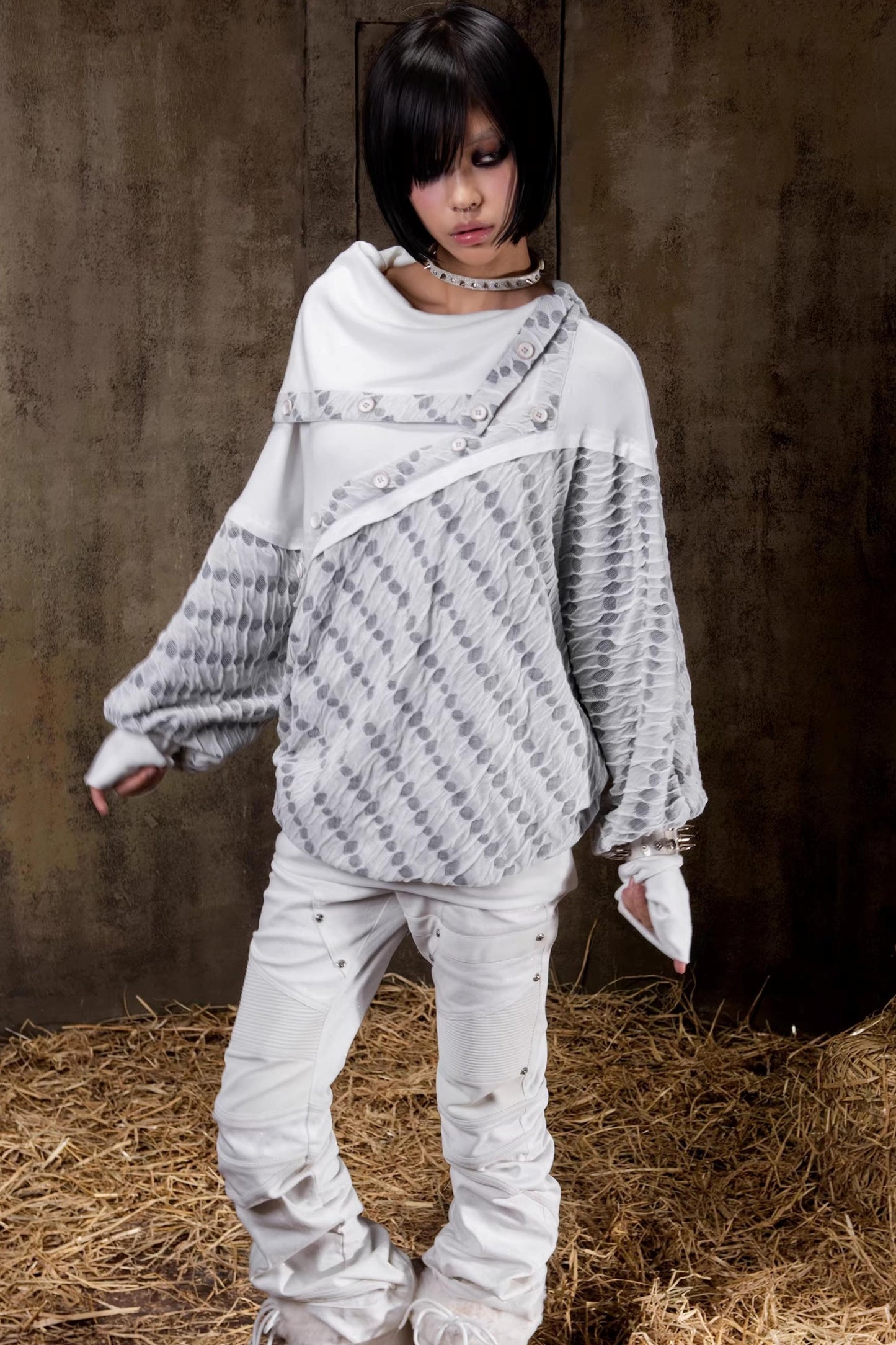 Stacked Collar Knit Top