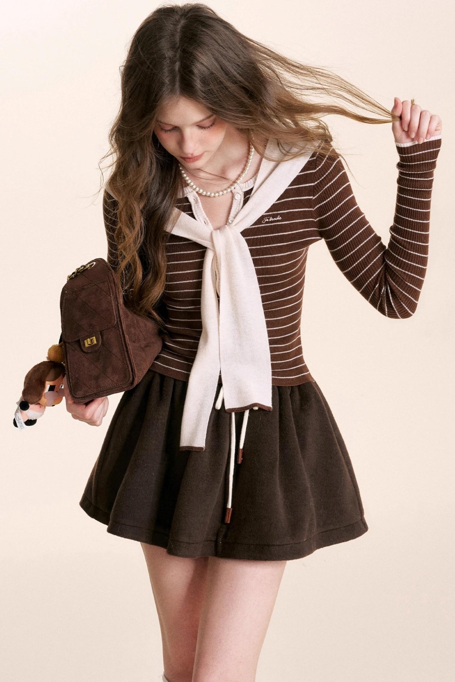 Navycore Wool Blend Knit Top