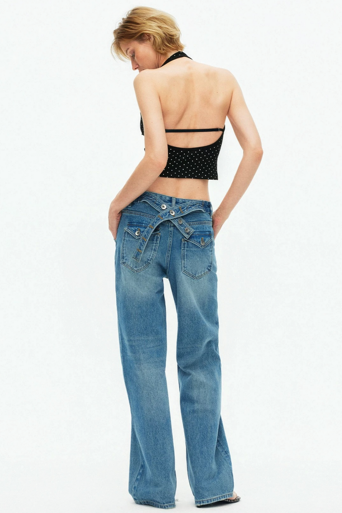 Color-Block Halter Camisole Top