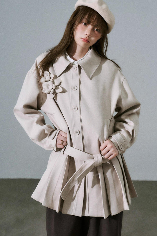 Forest Tencel Wool Trench Coat