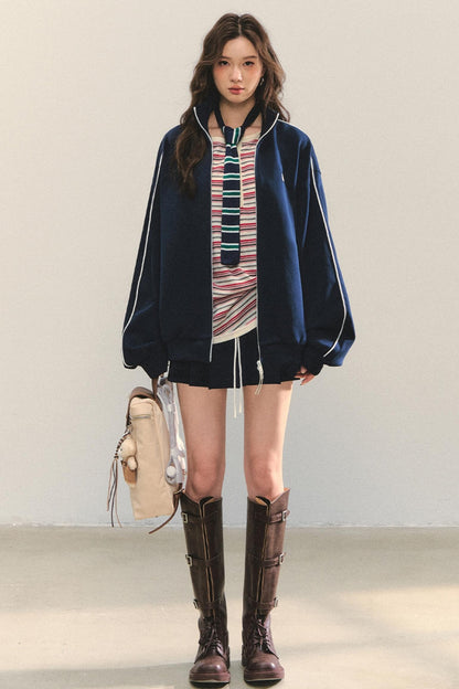 Pink Striped Knit Top