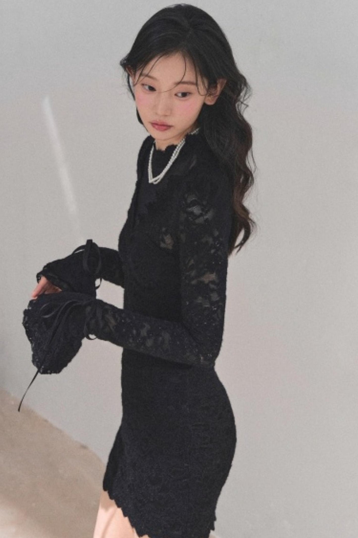 French Lace Mesh Dress