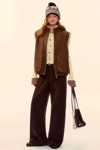 Raw Leather Trim Jeans