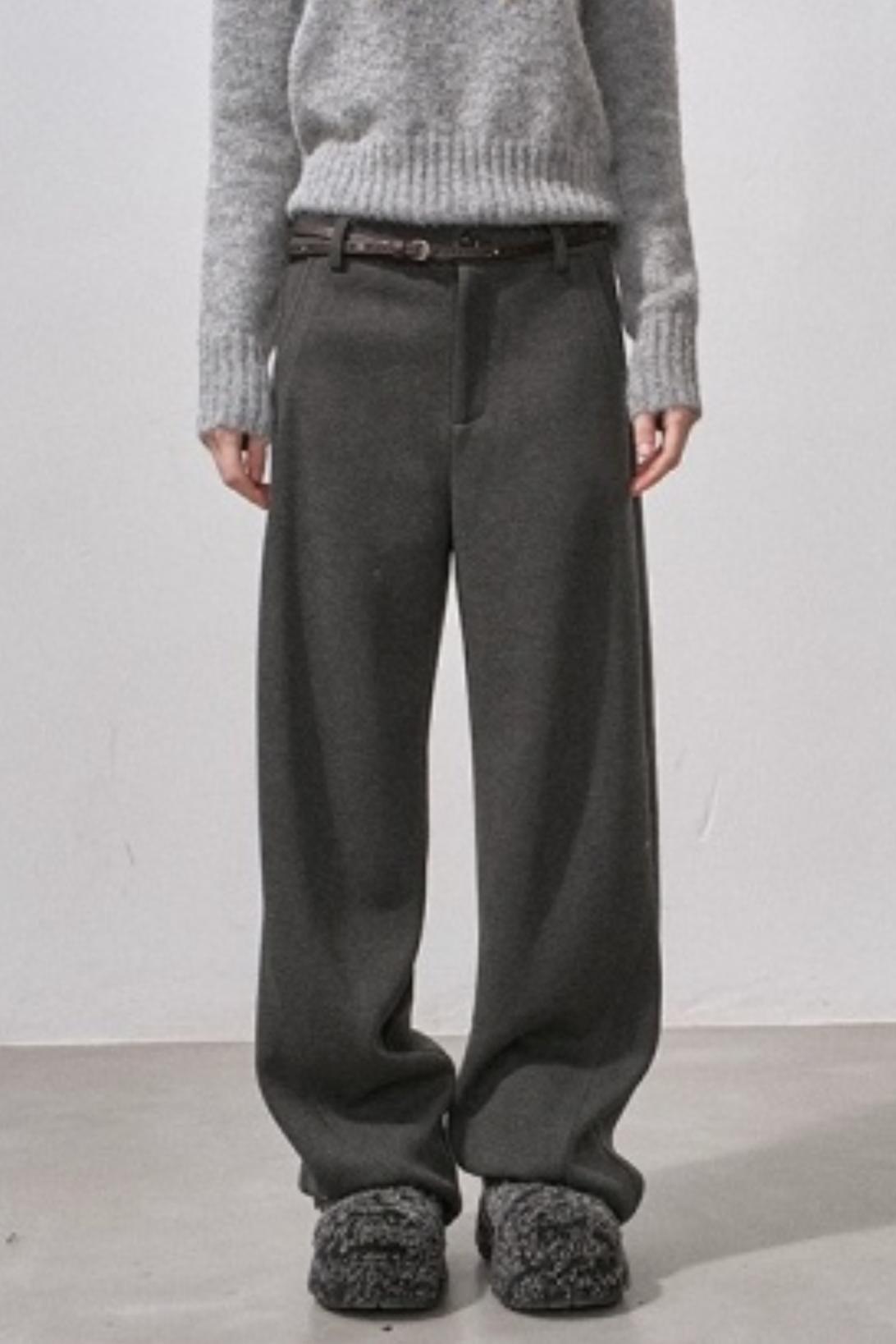 Wool Blend Scimitar Pants