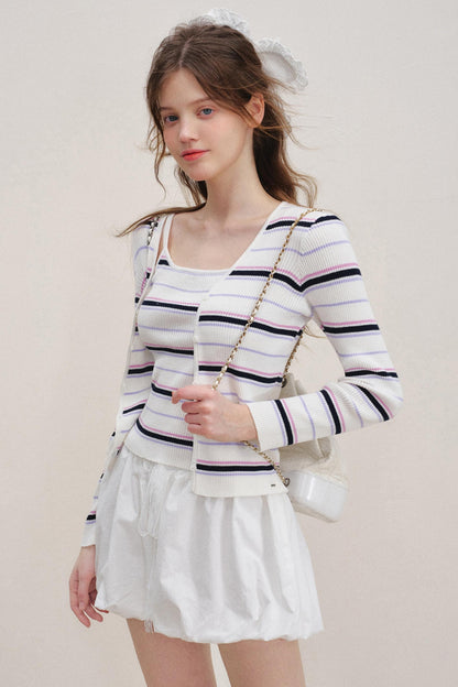 High-Waist Lace-Up Bubble Shorts