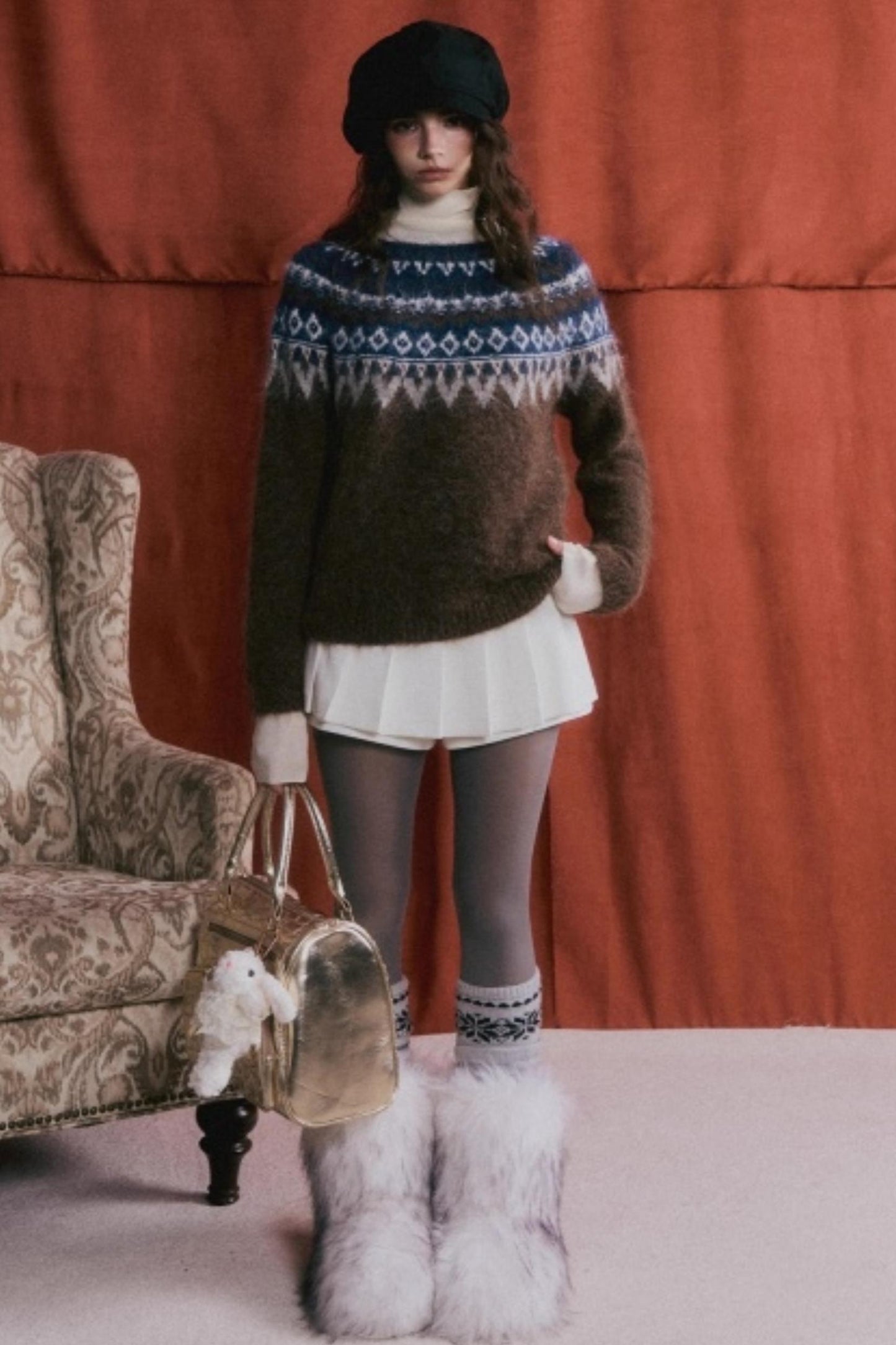 Wool Blend Fair Isle Sweater