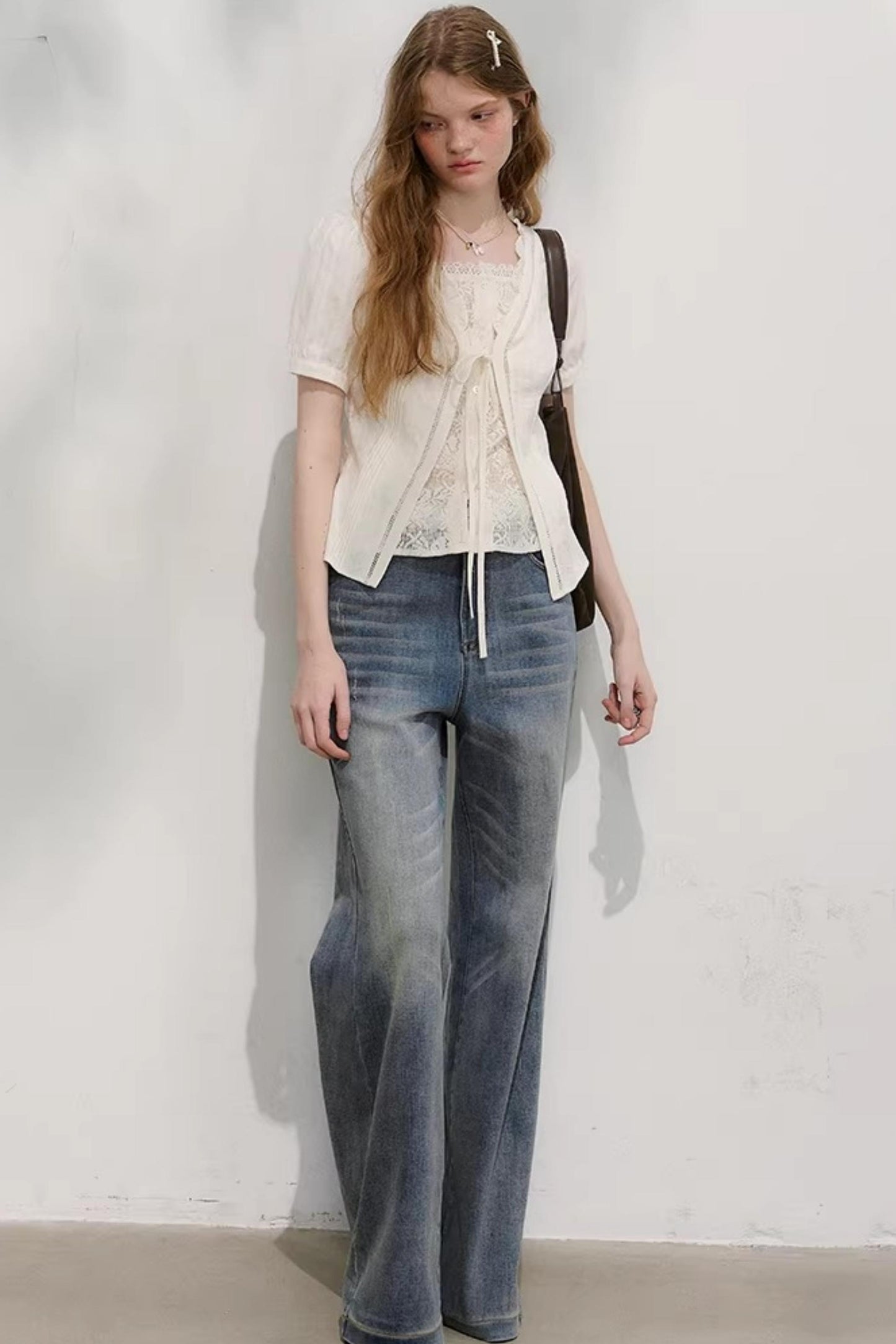 Little Cat Paw Denim Pants
