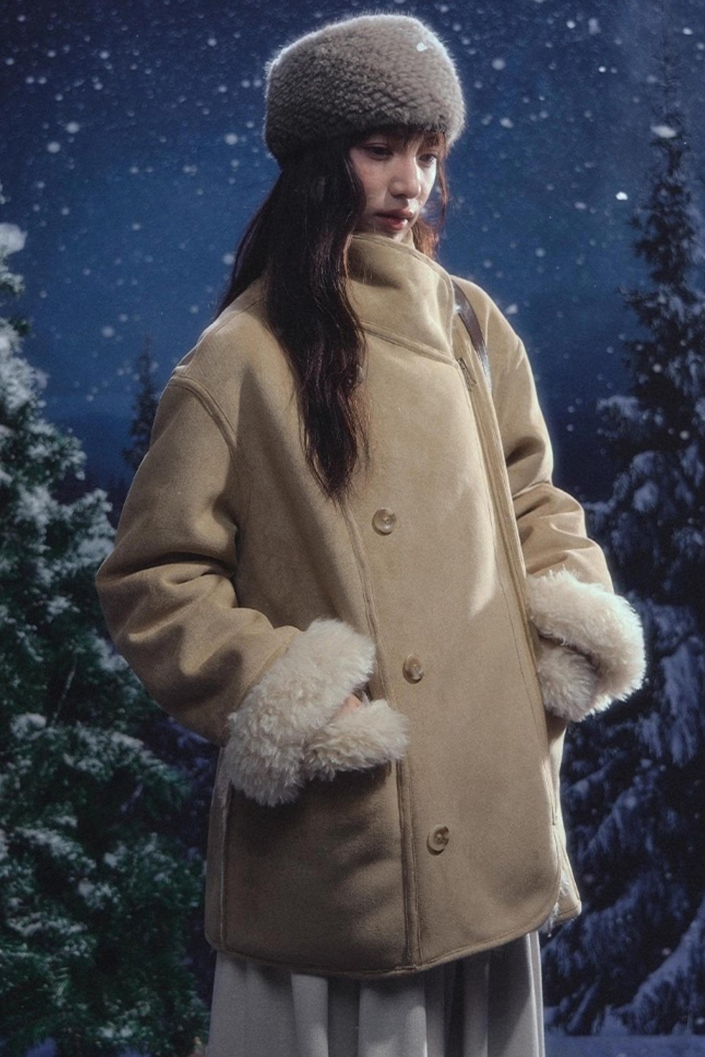 Reversible Leather Fur Coat