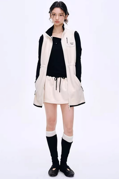 High-Gloss Two-Tone Slouch Socks