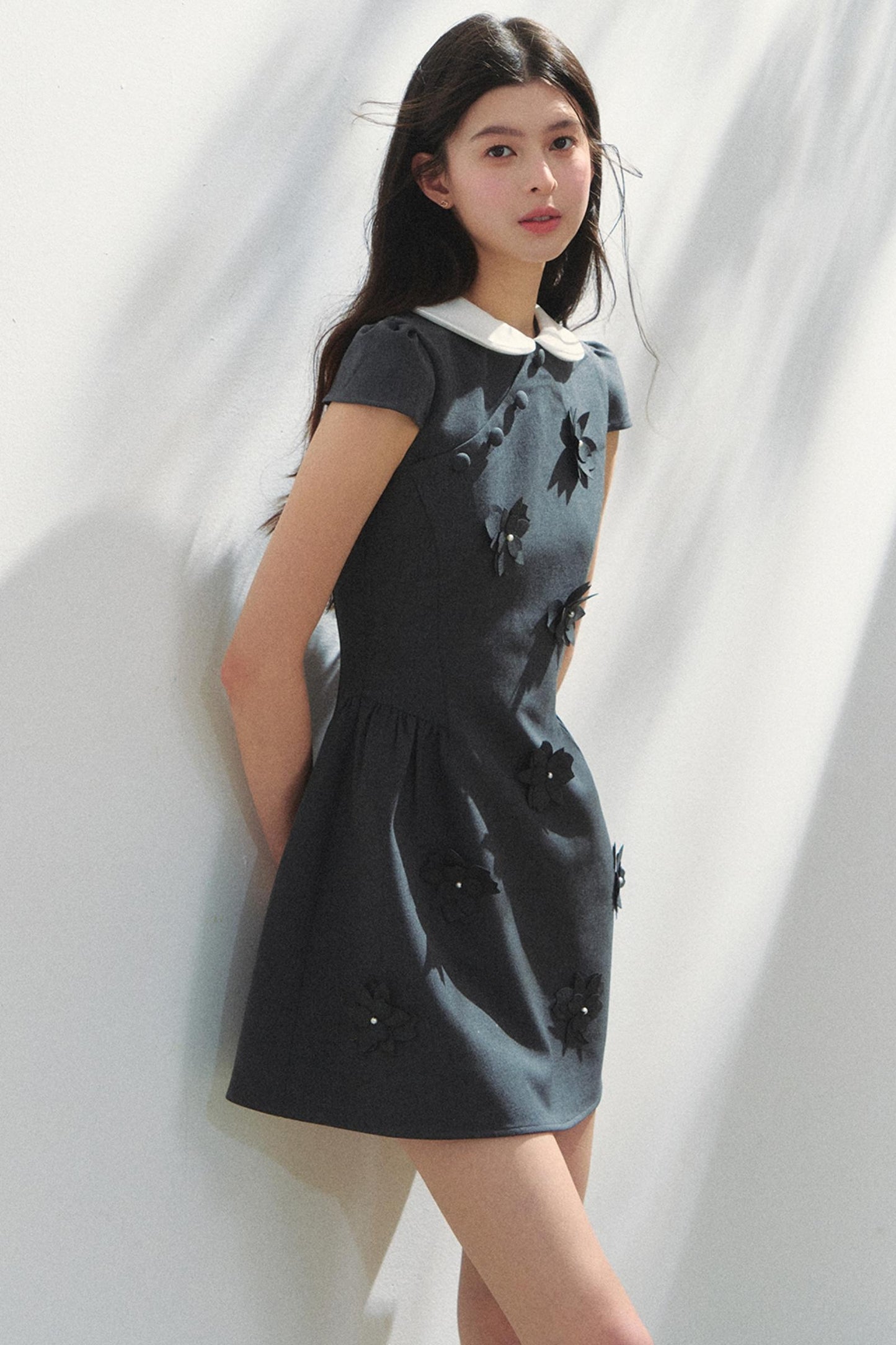 Park Floral Gray Dress