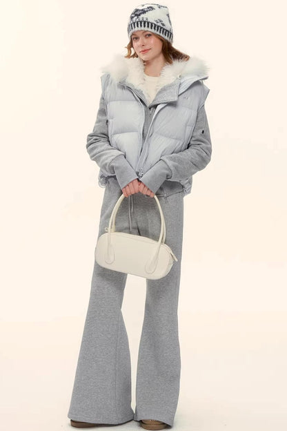 Retro Fleece-Lined Hooded Jacket Set-Up