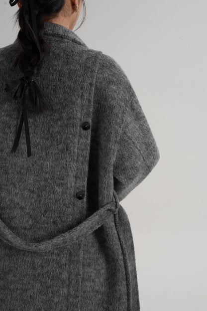 Elegant High-Neck Wool Coat