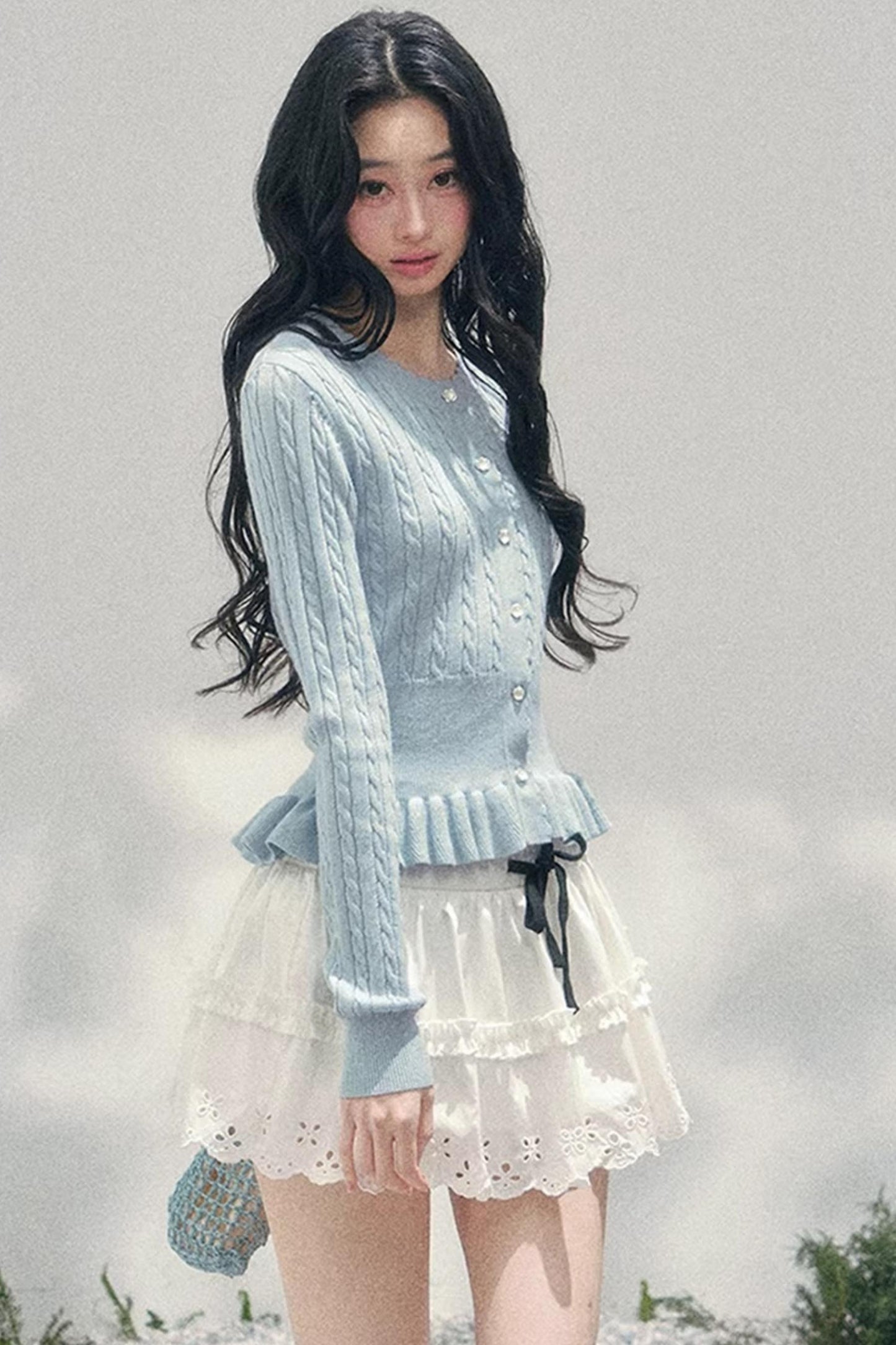 Pearl Soft Ode Ruffle Sweater