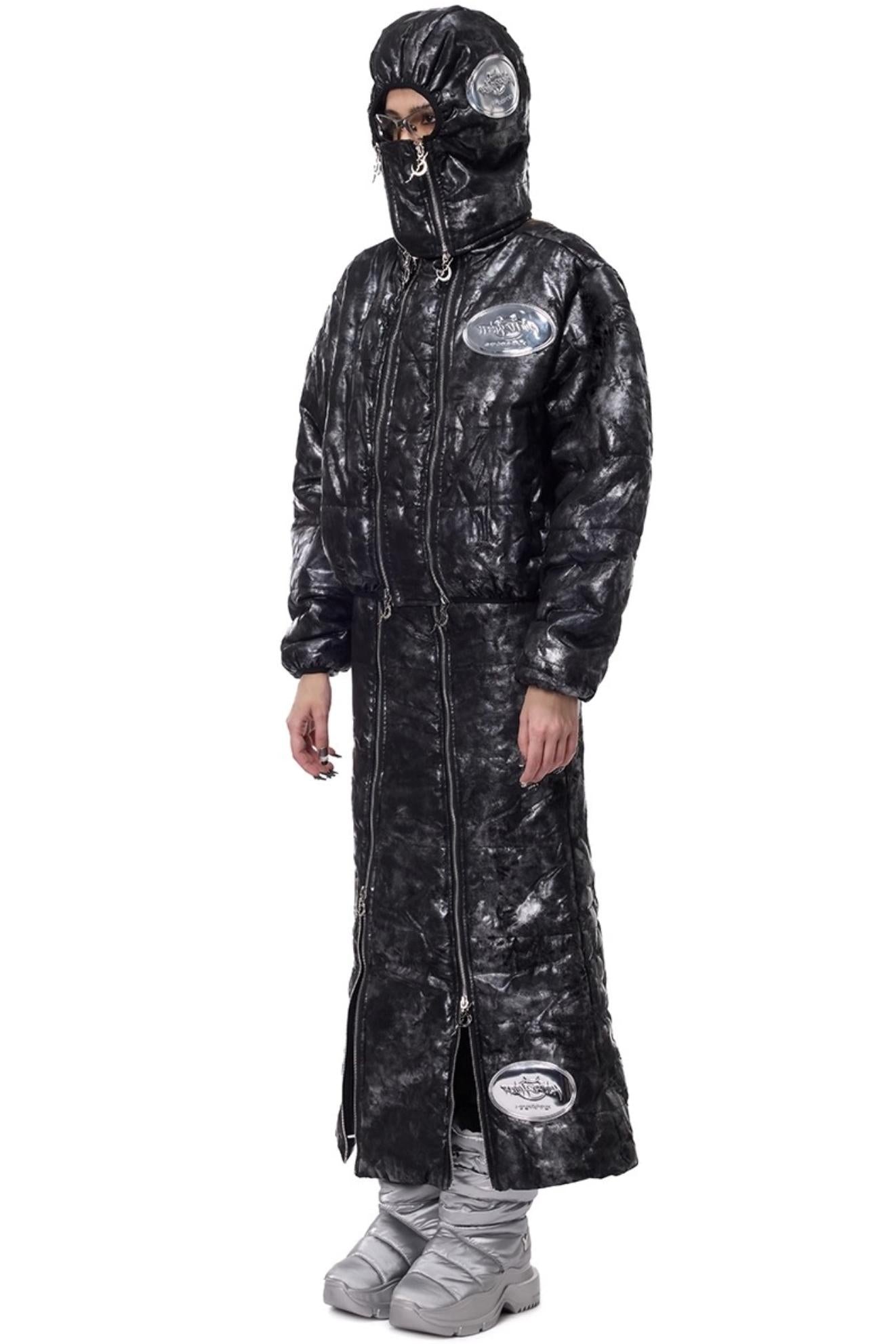 Space Black Electric Moon Hooded Hat