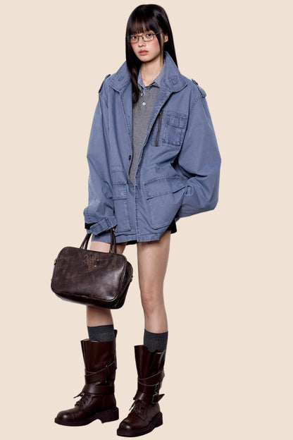 Vintage Cargo Zip Jacket