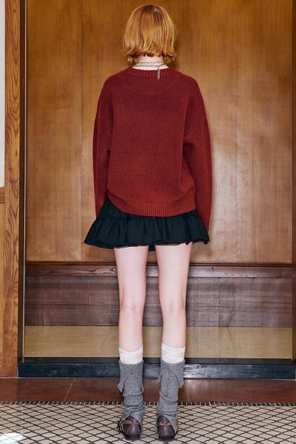 Laser Beaded Knitted Sweater