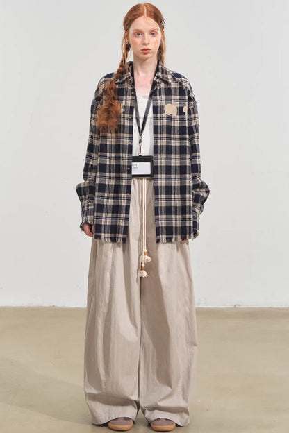 Plaid Collar Sweater Set-Up