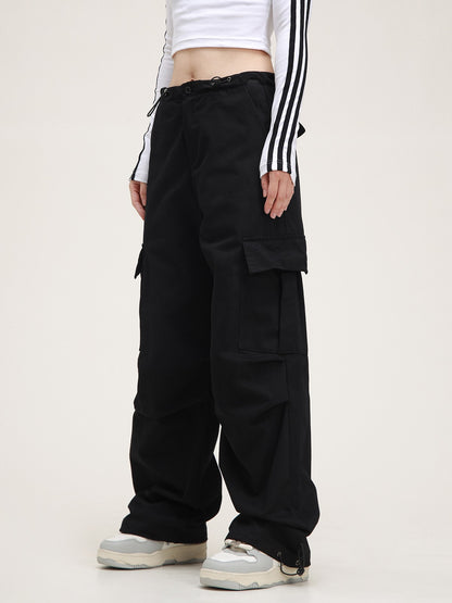 American straight drawstring cargo pants