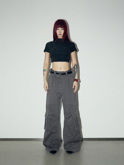 American retro wide-leg casual pants