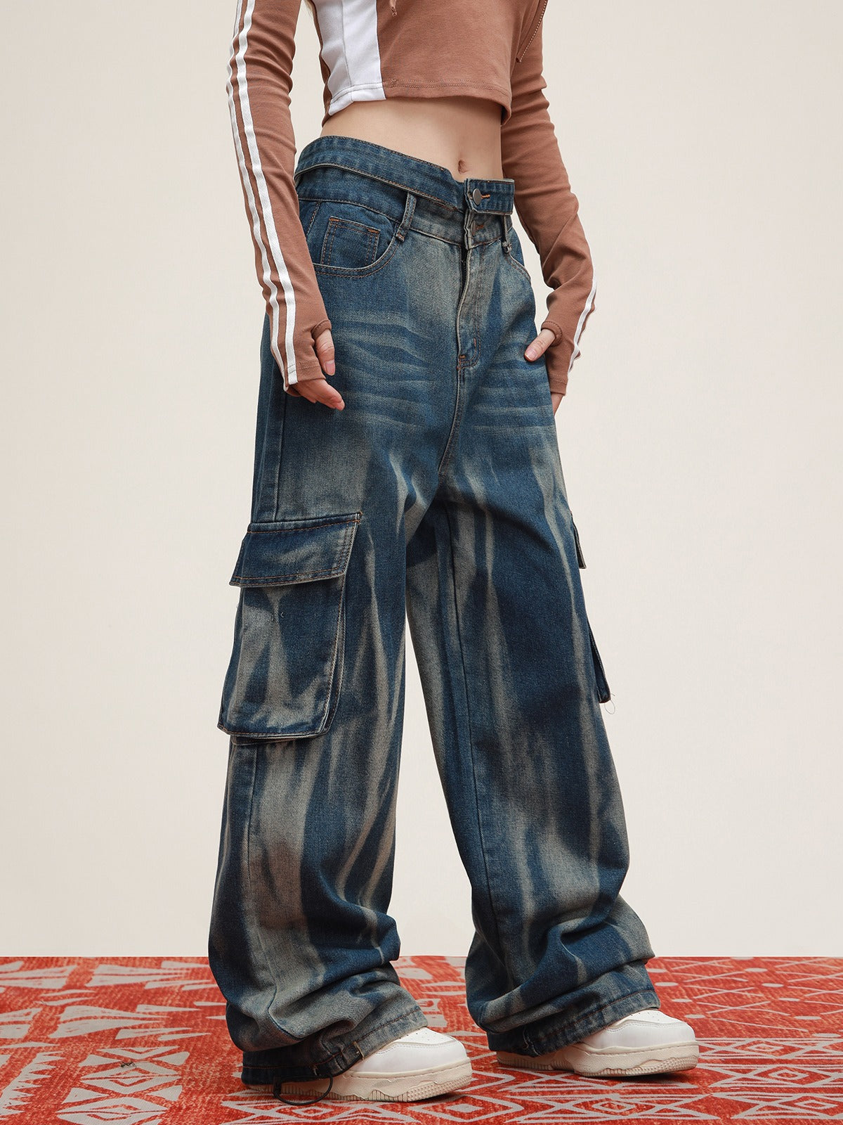 American Wash Distessed Jeans Hose