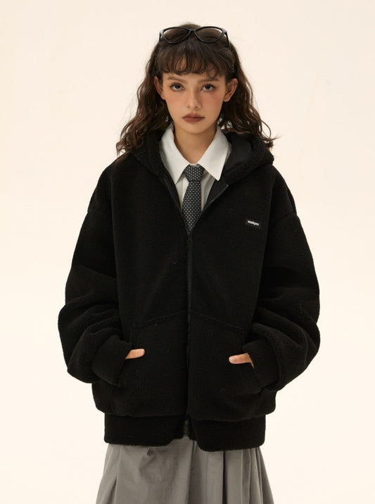 Vintage thickened fleece jacket