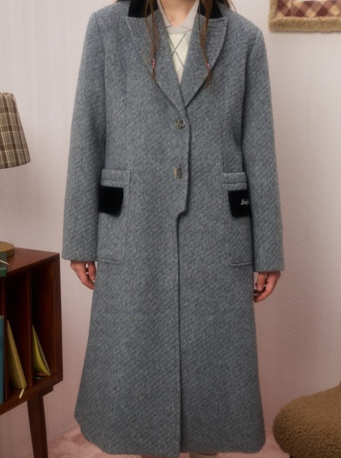 Tweed Coat -Jacke mit Doppelgesicht