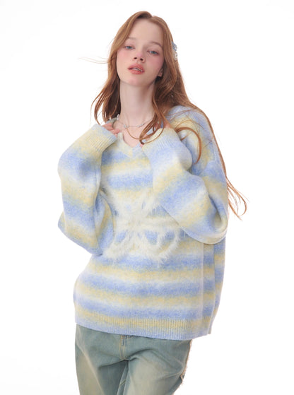 American striped butterfly sweater