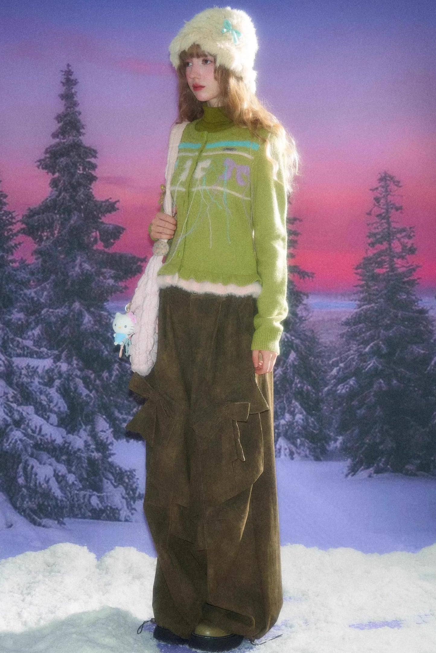 Autumn Silk Bow Cardigan