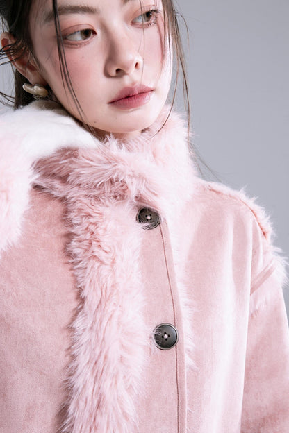 Frost Gray Reversible Fur Jacket