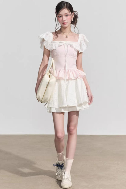 Blusa francese a fiori con volant