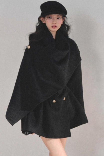 Winter Plaid Wool Coat