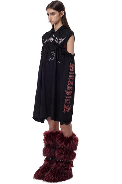 Electric Moon Off-Shoulder Dress