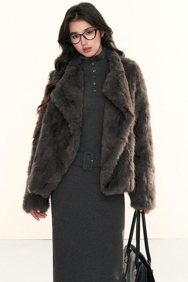 Retro Eco-Friendly Fur Coat