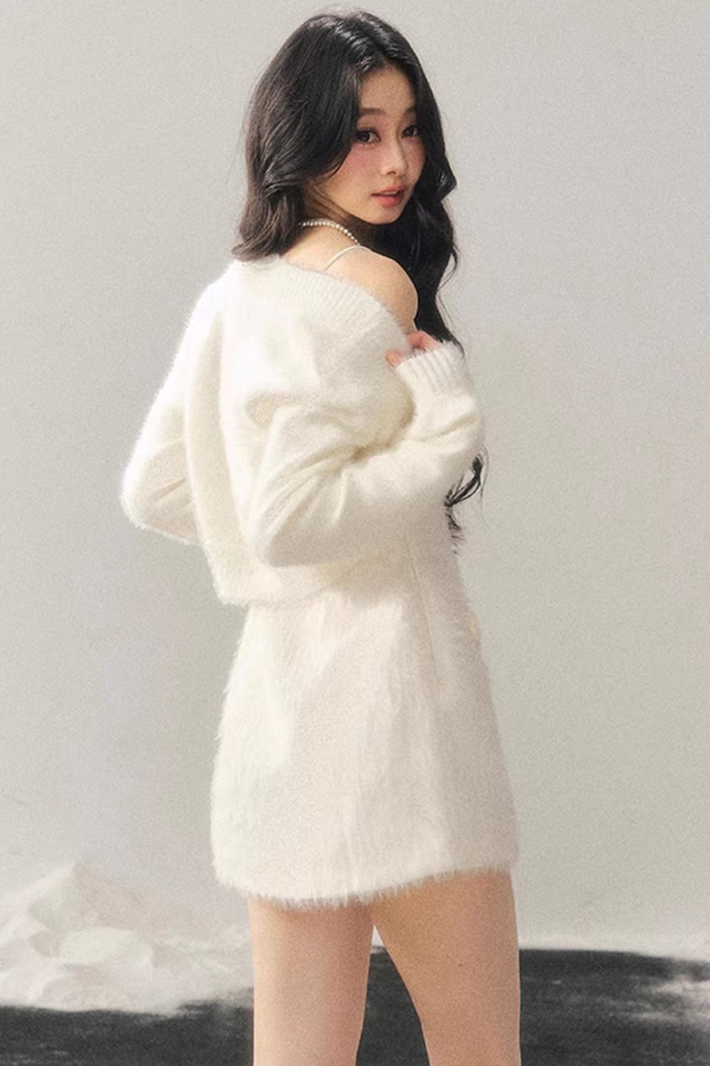 Three-Dimensional Floral Winter Dress