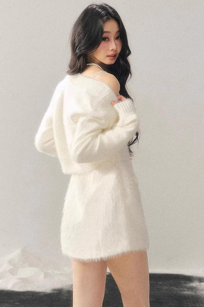 Three-Dimensional Floral Winter Dress