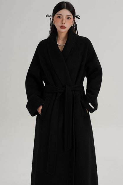 Elegant Wool Lapel Coat
