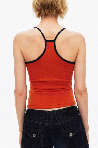 Color-Contrasting Slim-Fit Vest