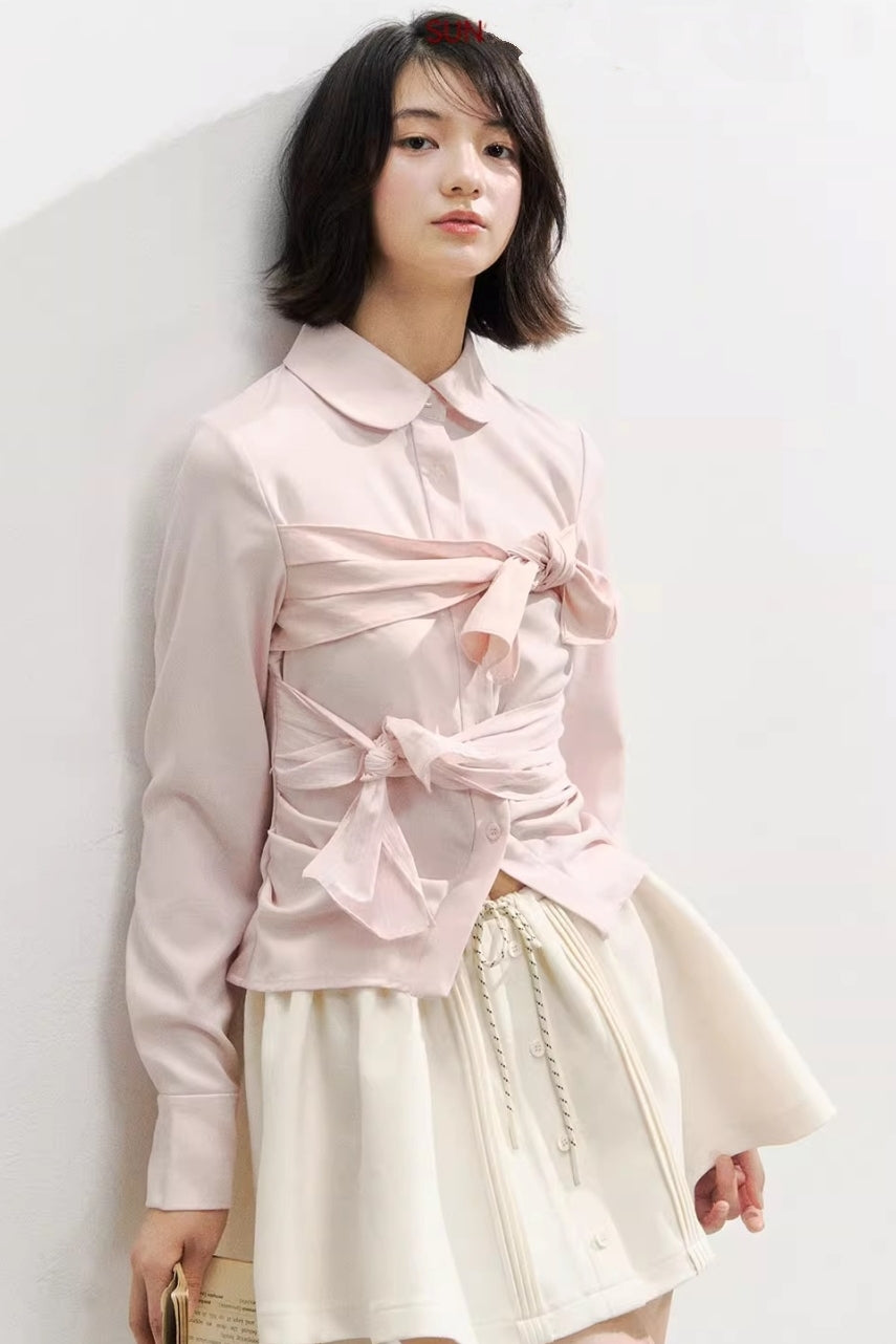 Butterfly Strap Long-Sleeved Shirt