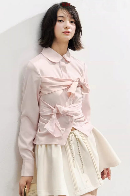 Butterfly Strap Long-Sleeved Shirt