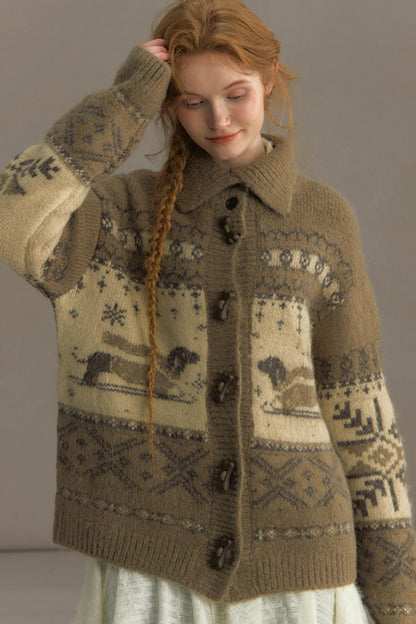 Vintage Lapel Cardigan