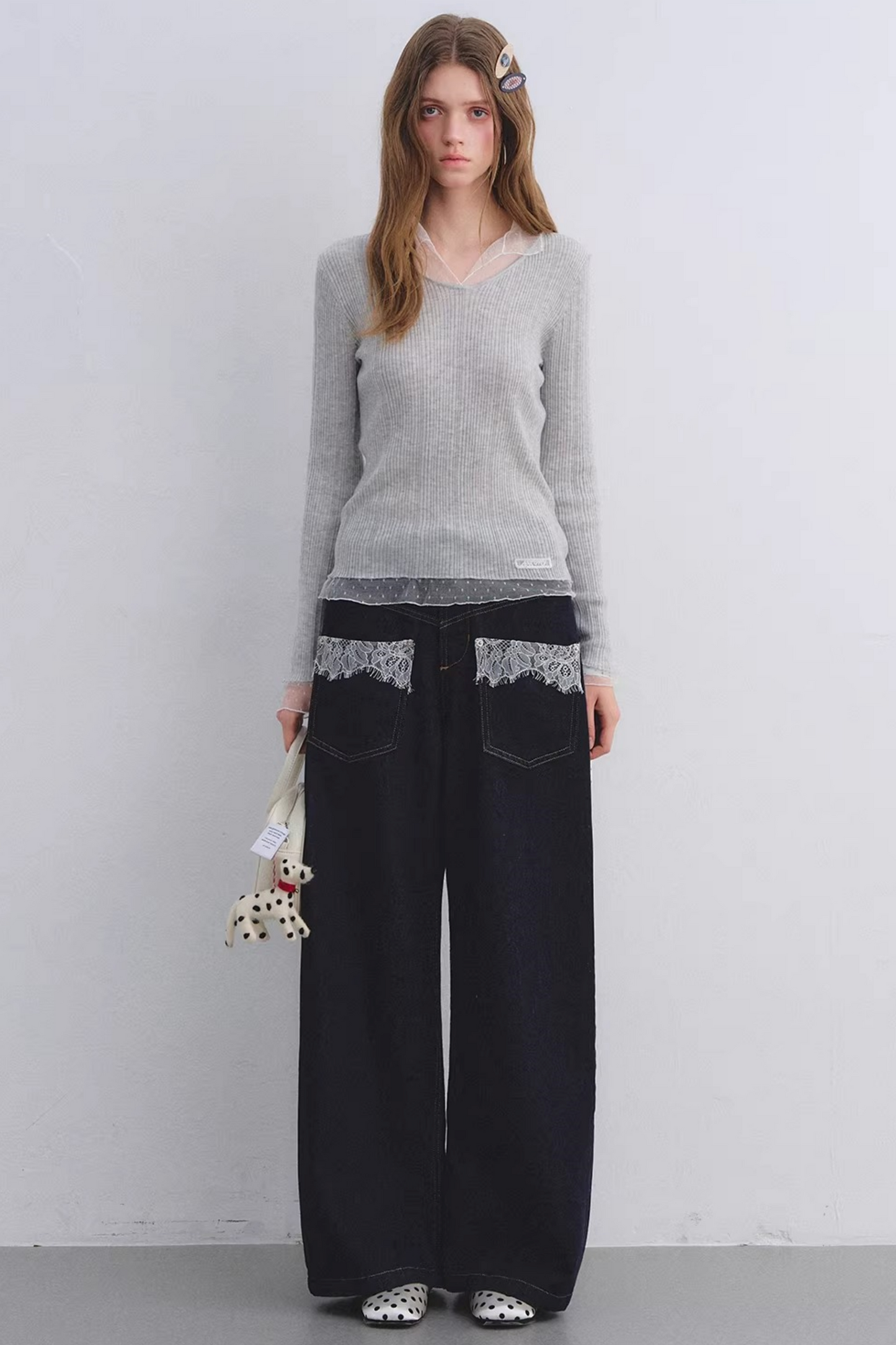 Retro Lace Patchwork Jeans