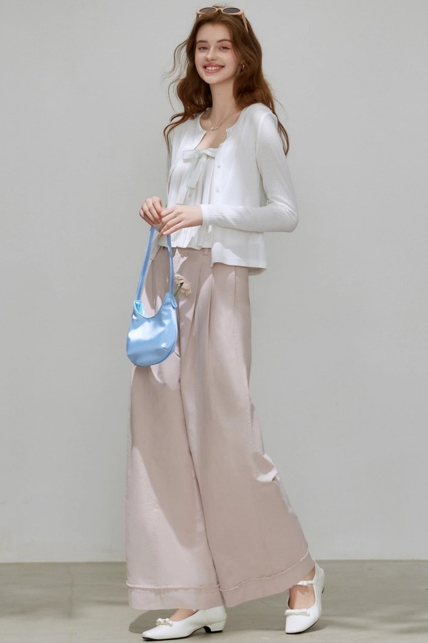 Cropped Cardigan Camisole Knit Set-Up