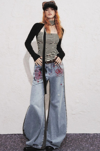 Asymmetrical Sickle Jeans