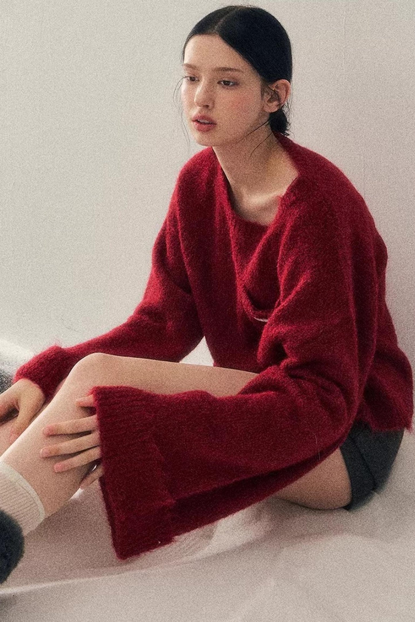 Winter Mohair Red Sweater
