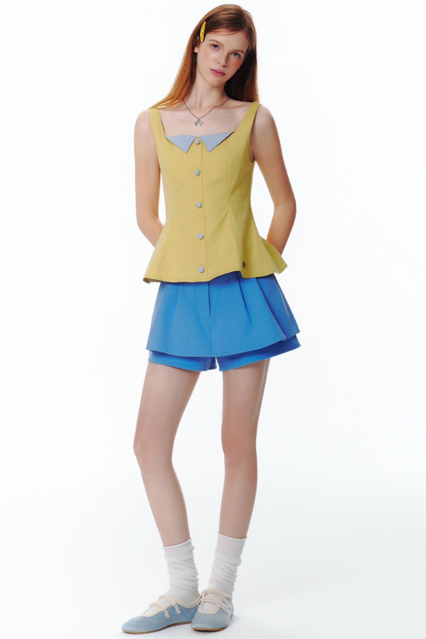 Colorblock Plaid Tank Top