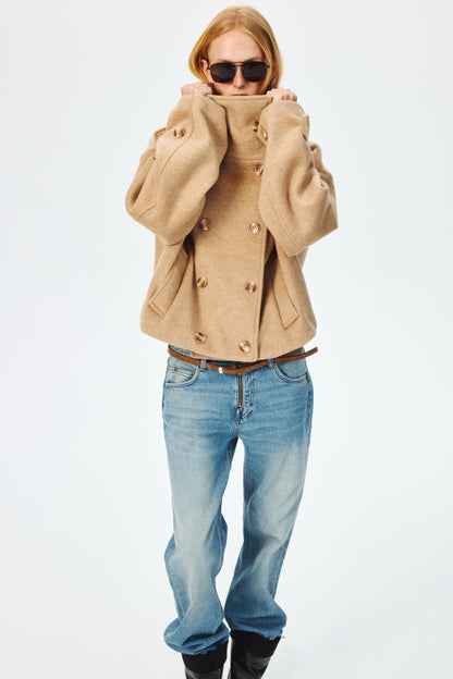 Narrow Suede Cowhide Brown Belt