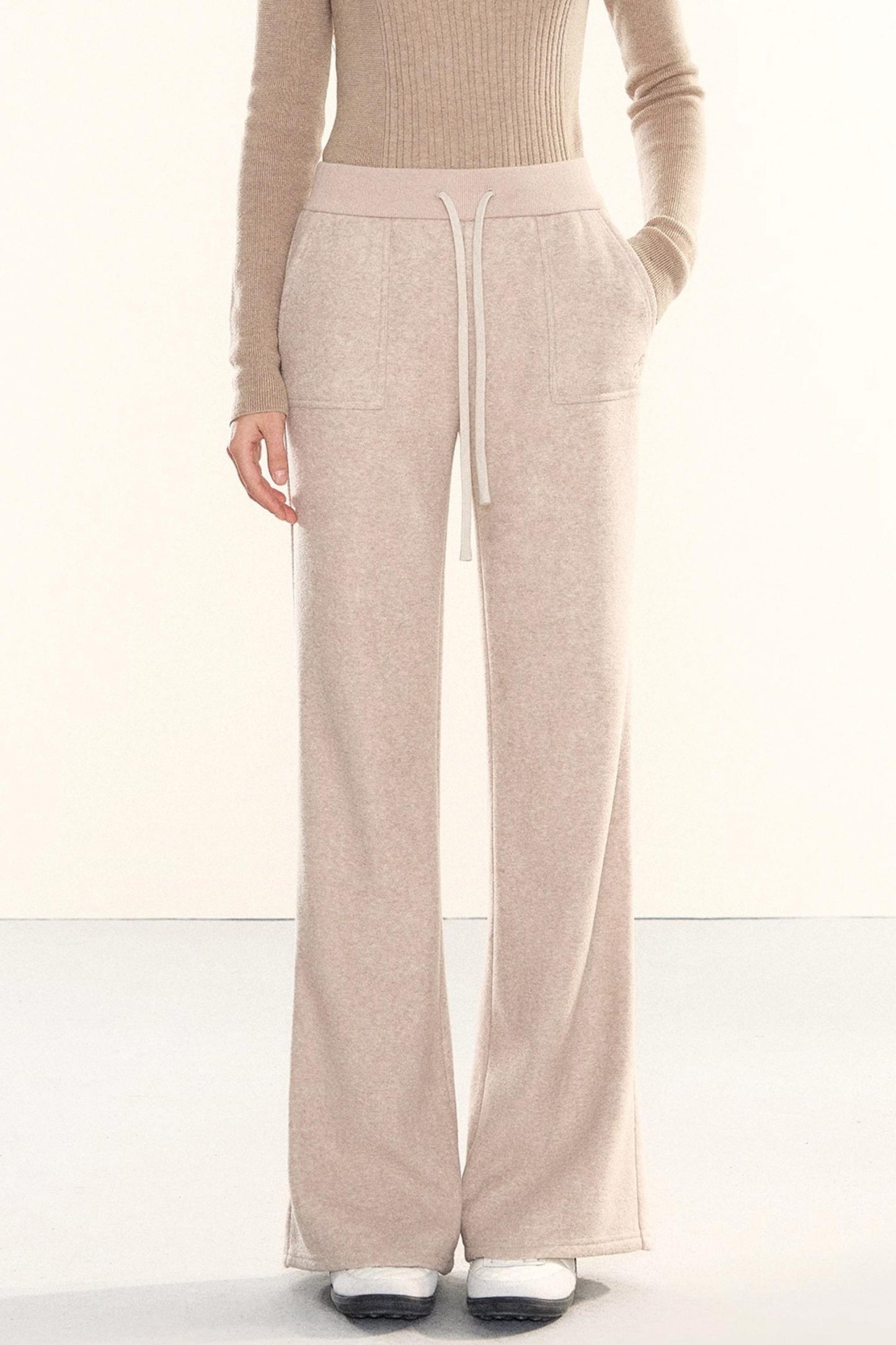 Fleece-Lined Flared Pants