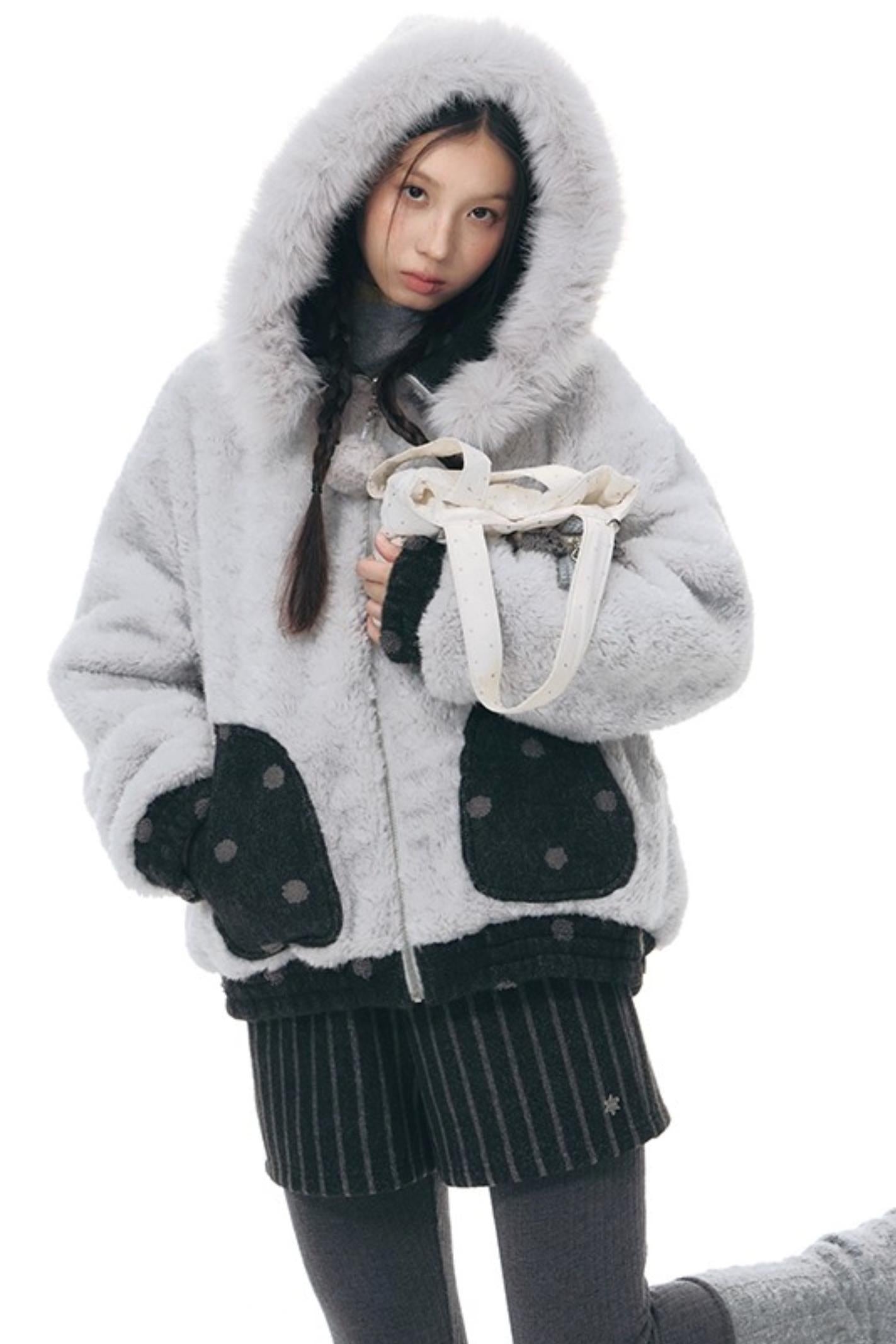 Patchwork Tweed Bootcut Shorts