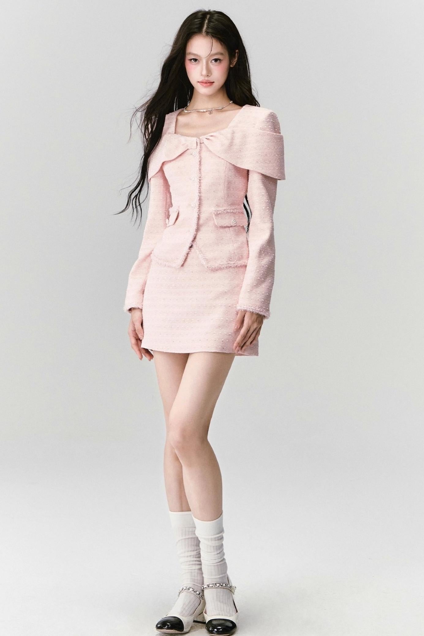 French Tweed Top With Skirt Set-Up